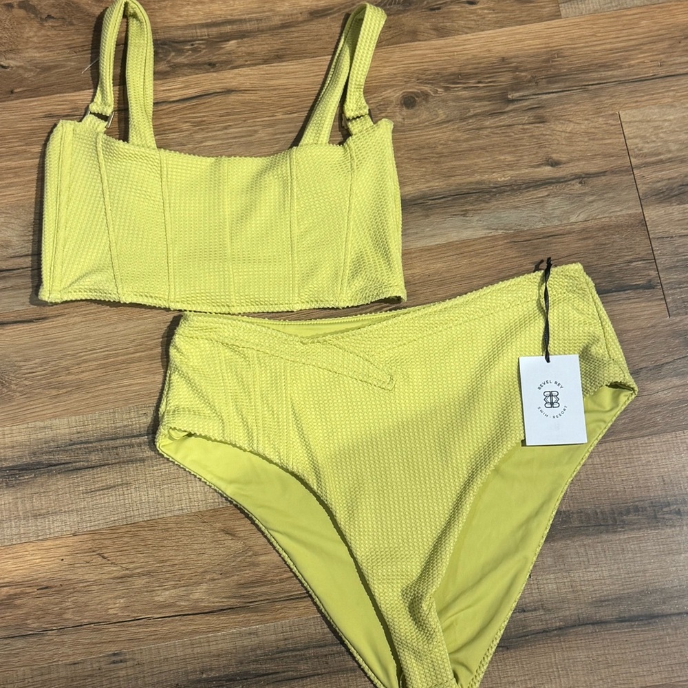 Revel Rey Green buckle bikini